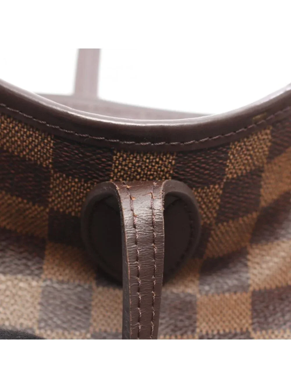Louis Vuitton Tote Bag Neverfull MM Damier Ebene Cerise Canvas Leather
